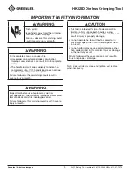 Preview for 4 page of Textron Greenlee HK12ID Instruction Manual