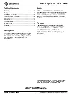 Preview for 2 page of Textron Greenlee HK520 Instruction Manual