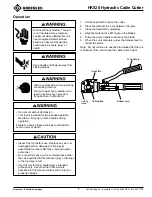 Предварительный просмотр 5 страницы Textron Greenlee HK520 Instruction Manual