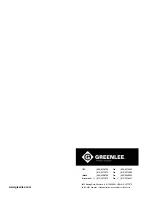 Preview for 10 page of Textron Greenlee HK520 Instruction Manual