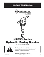 Preview for 1 page of Textron Greenlee HPB55 Series Instruction Manual