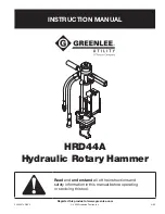 Textron Greenlee HRD44A Instruction Manual preview