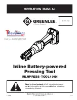 Textron Greenlee INLNPRESS-TOOL19kN Operation Manual preview