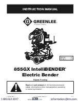 Textron GREENLEE IntelliBENDER 855GX Instruction Manual предпросмотр