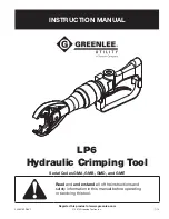 Preview for 1 page of Textron Greenlee LP6 GMA Series Instruction Manual