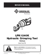 Preview for 1 page of Textron GREENLEE LPK1240K Service Manual