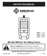 Textron Greenlee  NC-500 NETcat Pro Instruction Manual preview