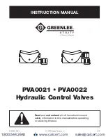 Preview for 1 page of Textron GREENLEE PVA0021 Instruction Manual