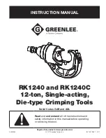 Preview for 1 page of Textron Greenlee RK1240 Instruction Manual