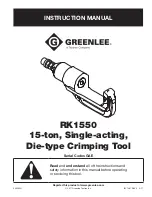 Preview for 1 page of Textron Greenlee RK1550FT Manual