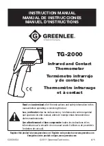 Preview for 1 page of Textron Greenlee TG-2000 Instruction Manual