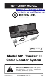 Textron Greenlee Tracker II 501 Instruction Manual предпросмотр