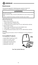 Предварительный просмотр 12 страницы Textron Greenlee Tracker II 501 Instruction Manual