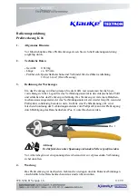 Preview for 1 page of Textron Klauke K 16 Instruction Manual