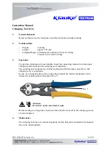 Preview for 2 page of Textron Klauke K 16 Instruction Manual