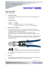 Preview for 1 page of Textron Klauke K 28 Instruction Manual