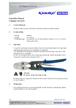 Preview for 2 page of Textron Klauke K 28 Instruction Manual