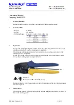 Preview for 2 page of Textron Klauke K 57/2 Instruction Manual