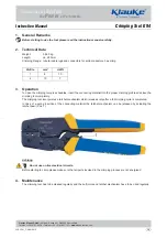 Preview for 2 page of Textron Klauke K 94 Instruction Manual