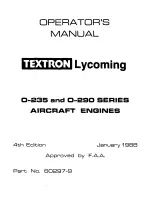 Textron Lycoming O-235 Series Operator'S Manual preview