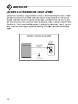 Предварительный просмотр 14 страницы Textron POWER FINDER CIRCUIT SEEKER GREENLEE 2011/00521 Instruction Manual