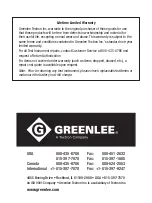 Предварительный просмотр 24 страницы Textron POWER FINDER CIRCUIT SEEKER GREENLEE 2011/00521 Instruction Manual