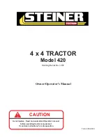 Preview for 1 page of Textron Steiner 420 Owner'S/Operator'S Manual