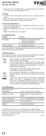 Preview for 2 page of TFA 30.1053 User Manual