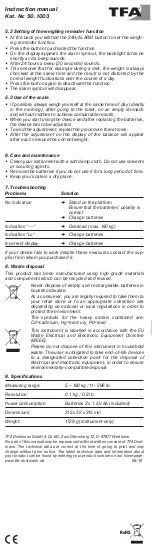 Preview for 2 page of TFA 50.1003 User Manual