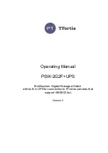 TFortis PSW-2G2F+UPS Operating Instructions Manual preview