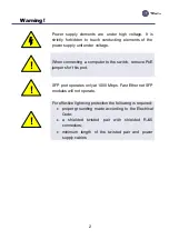 Preview for 2 page of TFortis PSW-2G4F-Box Operating Manual