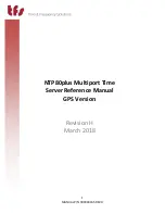 Preview for 1 page of TFS NTP80plus Reference Manual