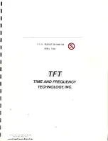 Preview for 1 page of TFT 730A Manual