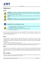 Preview for 15 page of TFT AD800E Technical Manual