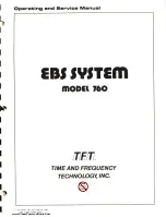 Preview for 1 page of TFT EBS 760 Series Operating And Service Manual