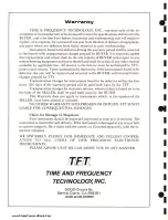 Preview for 2 page of TFT EBS 760 Series Operating And Service Manual