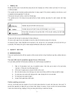 Preview for 3 page of TGA Eclipse Operating Instructions And Owner'S Handbook