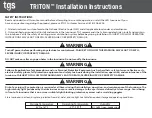 TGS TRITON 500W Installation Instructions preview