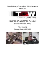 Предварительный просмотр 1 страницы TGW NBS 90 PolySort Installation, Operation & Maintenance Manual