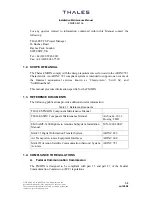 Preview for 8 page of Thales 82166 Series Installation And Maintenance Manual