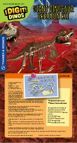 Preview for 1 page of Thames & Kosmos DIG IT! DINOS GIANT DINOSAUR SKELETON KIT Manual