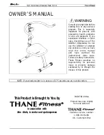 Предварительный просмотр 3 страницы Thane Fitness AB-DOer Owner'S Manual