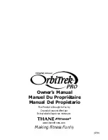 Thane Fitness OrbiTrek PRo Owner'S Manual preview