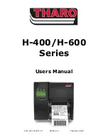 Предварительный просмотр 1 страницы Tharo Systems H-400 Series User Manual