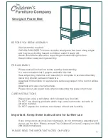 Preview for 1 page of The Children's Furniture Company Georgia 4 Poster Bed Instructions Manual