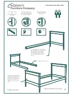 Preview for 4 page of The Children's Furniture Company Georgia 4 Poster Bed Instructions Manual