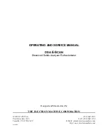 THE ELECTRON MACHINE CORPORATION DSA E-Scan Operating And Service Manual preview