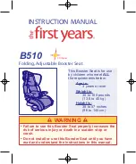 The First Years B510 Instruction Manual preview