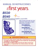 Preview for 26 page of The First Years B530 Instruction Manual