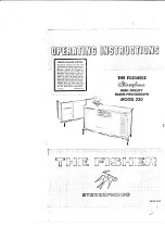 Предварительный просмотр 1 страницы The Fisher Stereophonic 220 Operating Instructions Manual